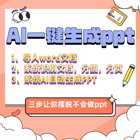 自动生成PPT教程一键生成内容图片模板任选word自动转PPT教程素材 